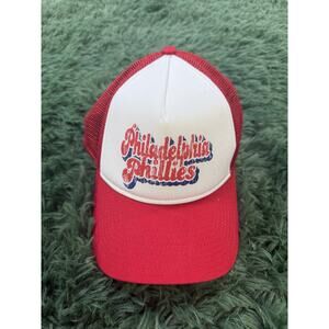 New Era Philadelphia Phillies Women's Red White Trucker Hat MLB 9FORTY